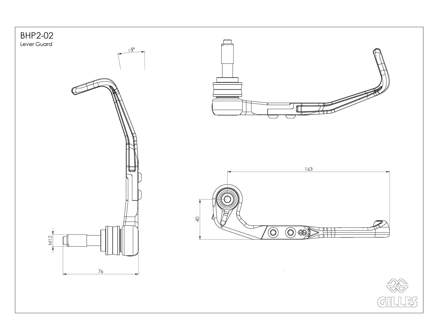 Protezione della leva del freno BHP2-02