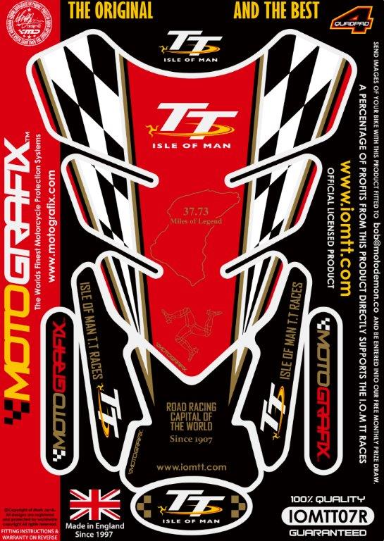 Motografix Tankpad Isle Of Man TT Races | IOMTT07 rosso