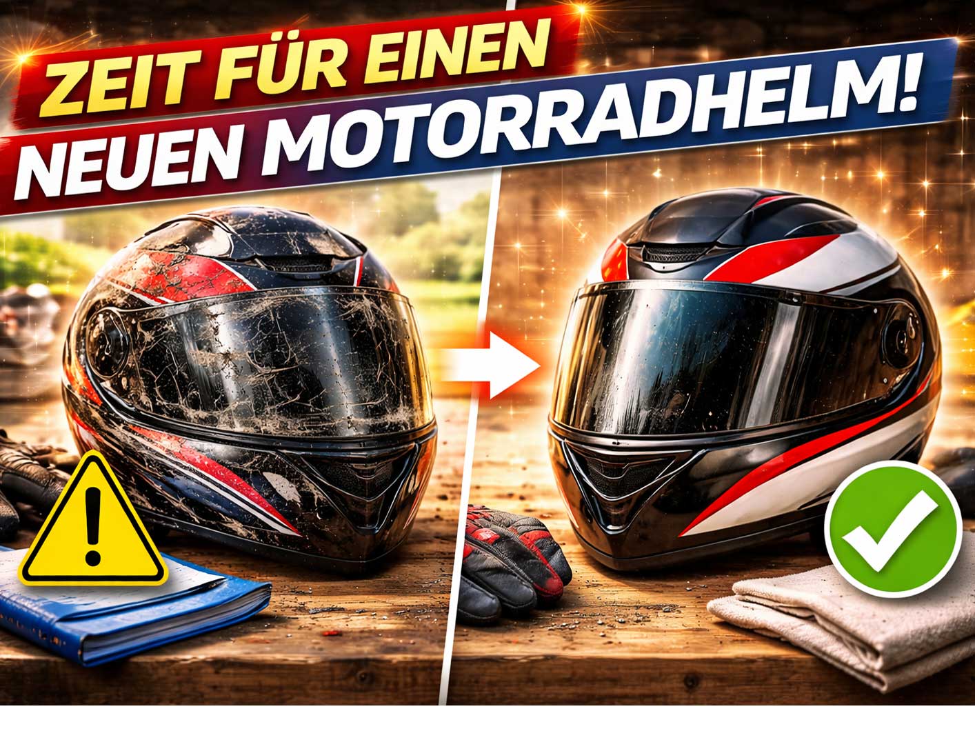 Un casque de moto doit être changé de temps en temps Un casque de moto doit être changé de temps en temps