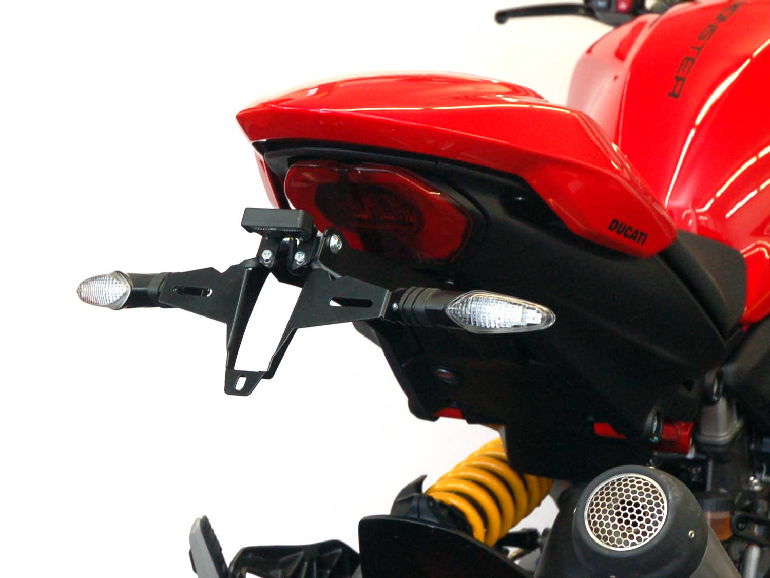 Portatarga IQ9 per Ducati Monster V2 (2026-2027) per indicatori di direzione originali