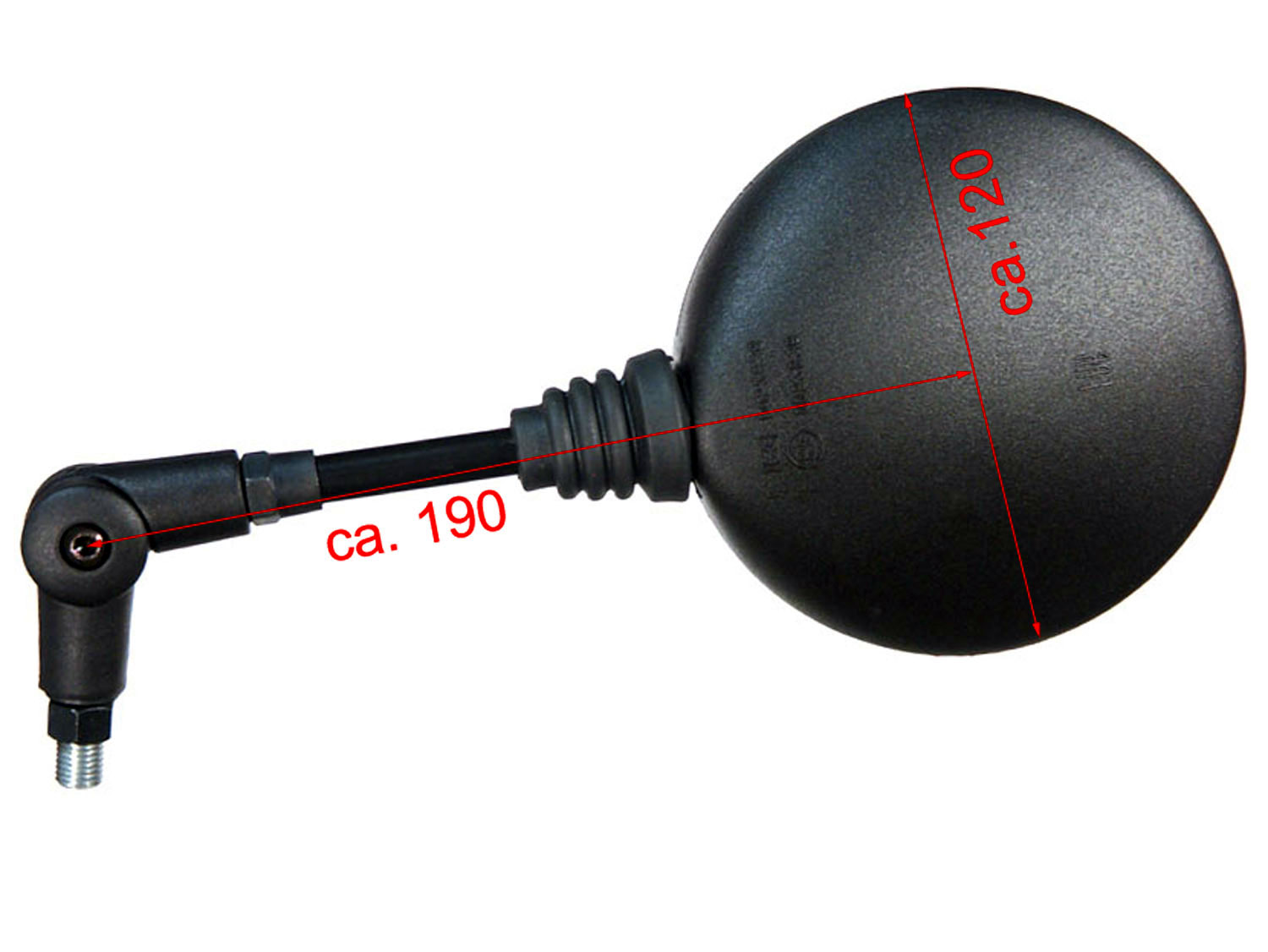 Specchio 97 per manubrio nero universale sinistro o destro Omologato E