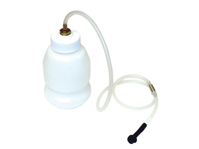 Set di spurgo freni con valvola unidirezionale e serbatoio di raccolta