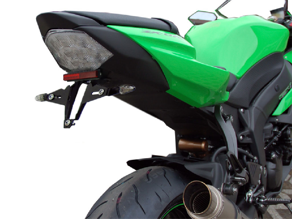 Kennzeichenhalter IQ4 für Kawasaki ZX-10R (2008-2010) für Originalblinker