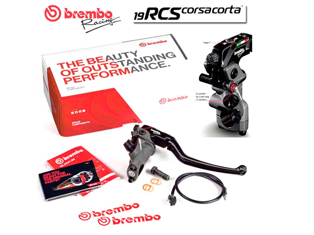 Pompa freno radiale Brembo RCS 19 x 18-20 Corsa Corta Pompa freno radiale Brembo RCS 19 x 18-20 Corsa Corta
