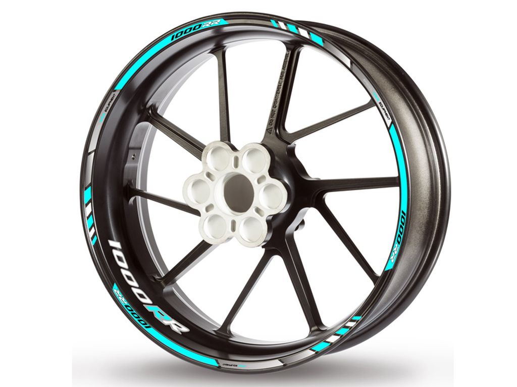 Adesivo per cerchi per BMW S1000RR | M1000RR azzurro-bianco