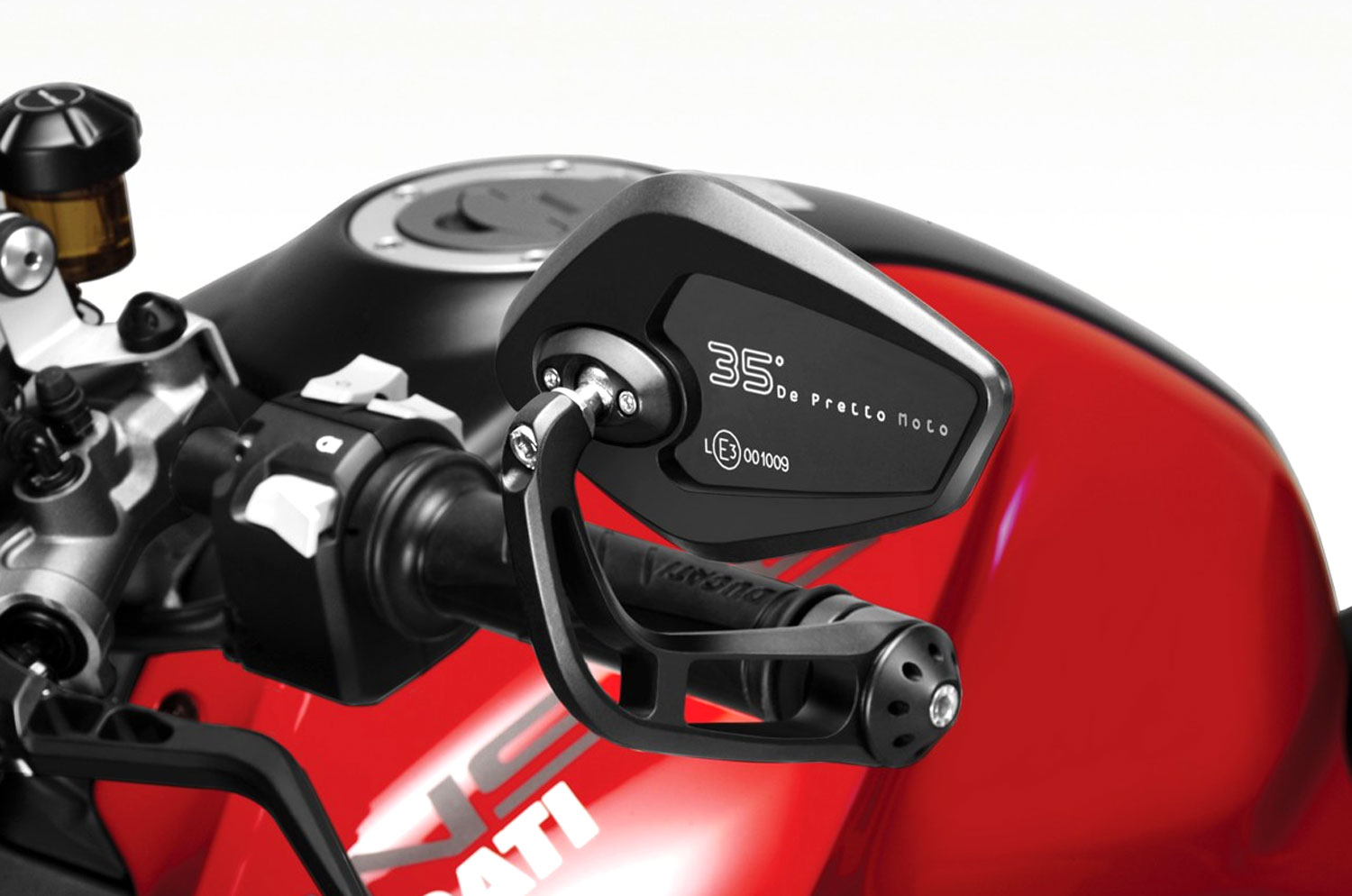 Specchio terminale Revenge SS con peso manubrio per Ducati Monster (2021-2025) Specchio terminale Revenge SS con peso manubrio per Ducati Monster (2021-2025)