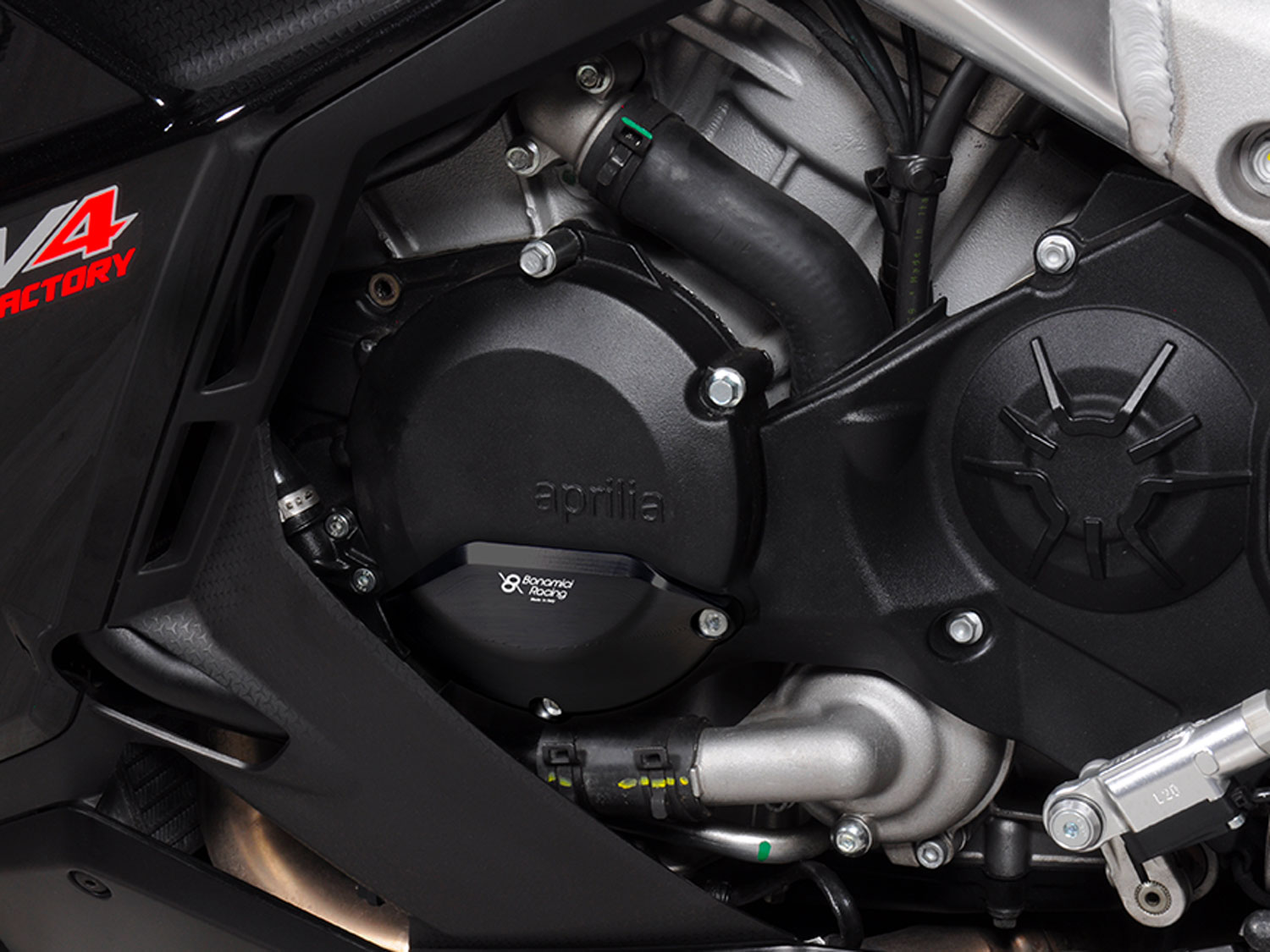Kit protezione coprimotore Bonamici per Aprilia RSV 4 1100 RR Factory (2021-2024) Kit protezione coprimotore Bonamici per Aprilia RSV 4 1100 RR Factory (2021-2024)