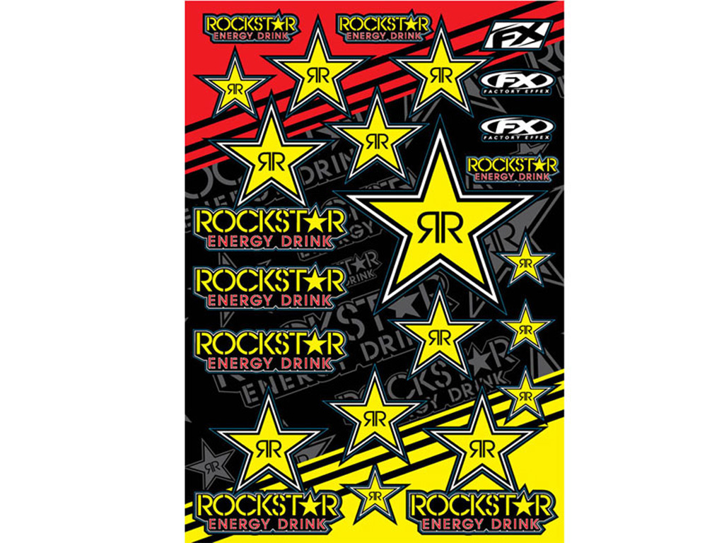 ROCKSTAR ENERGY Aufkleberset 33 x 50 cm gold ROCKSTAR ENERGY Aufkleberset 33 x 50 cm gold
