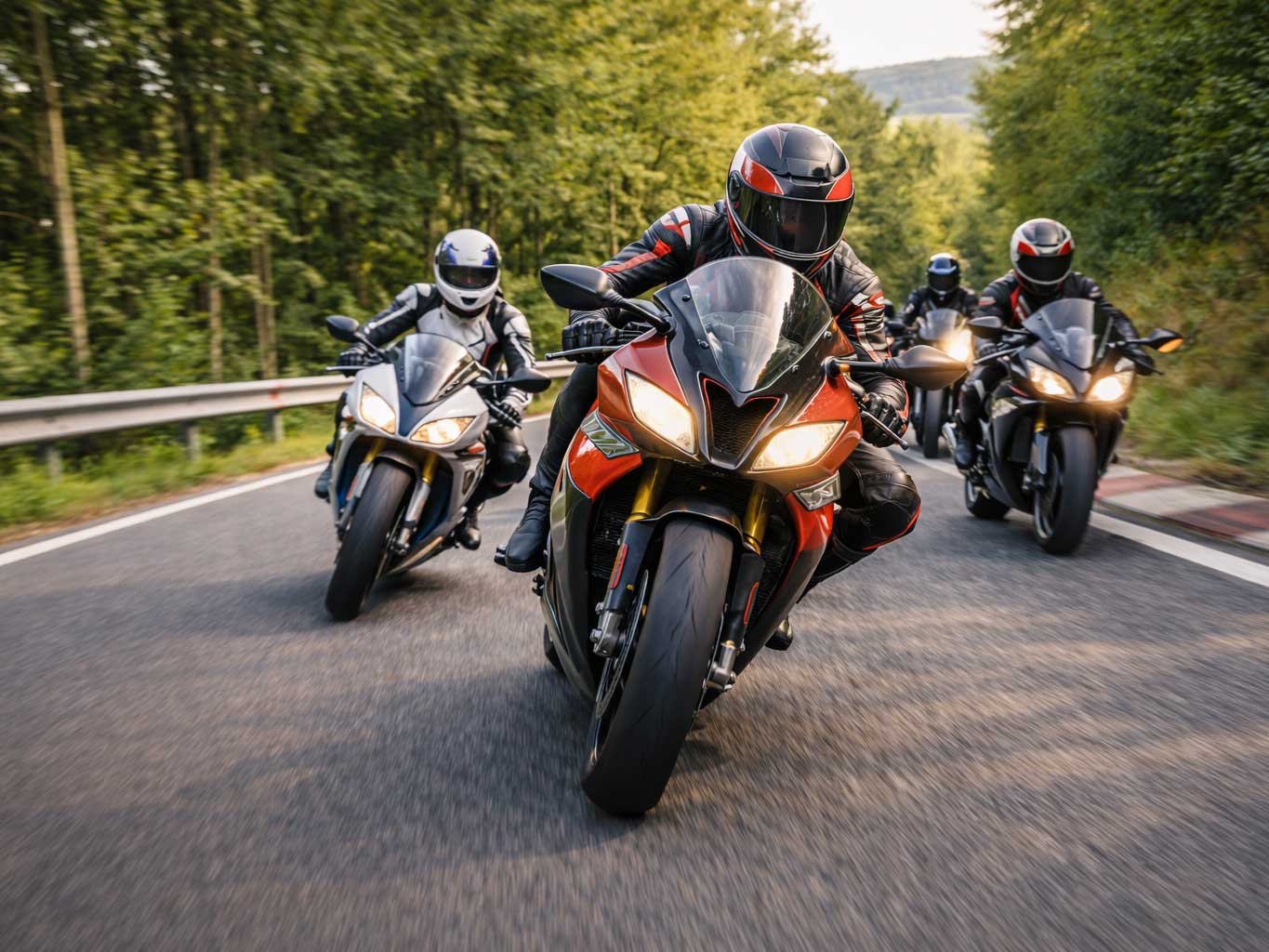 Montar en moto en grupo