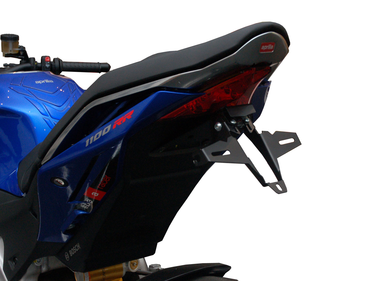 Porta targa IQ1 per Aprilia Tuono V4 (2011-2020) Kennzeichenhalter IQ1 für Aprilia Tuono V4 (2011-2020) für Originalblinker
