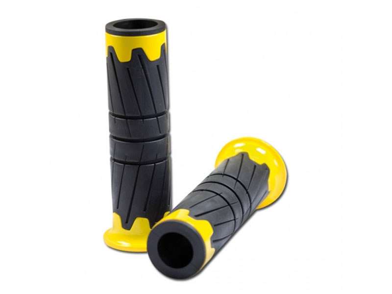 Griffgummi Griffe Lenkergriffe Glossy offen schwarz-gelb Griffgummi Griffe Lenkergriffe Glossy offen schwarz-gelb