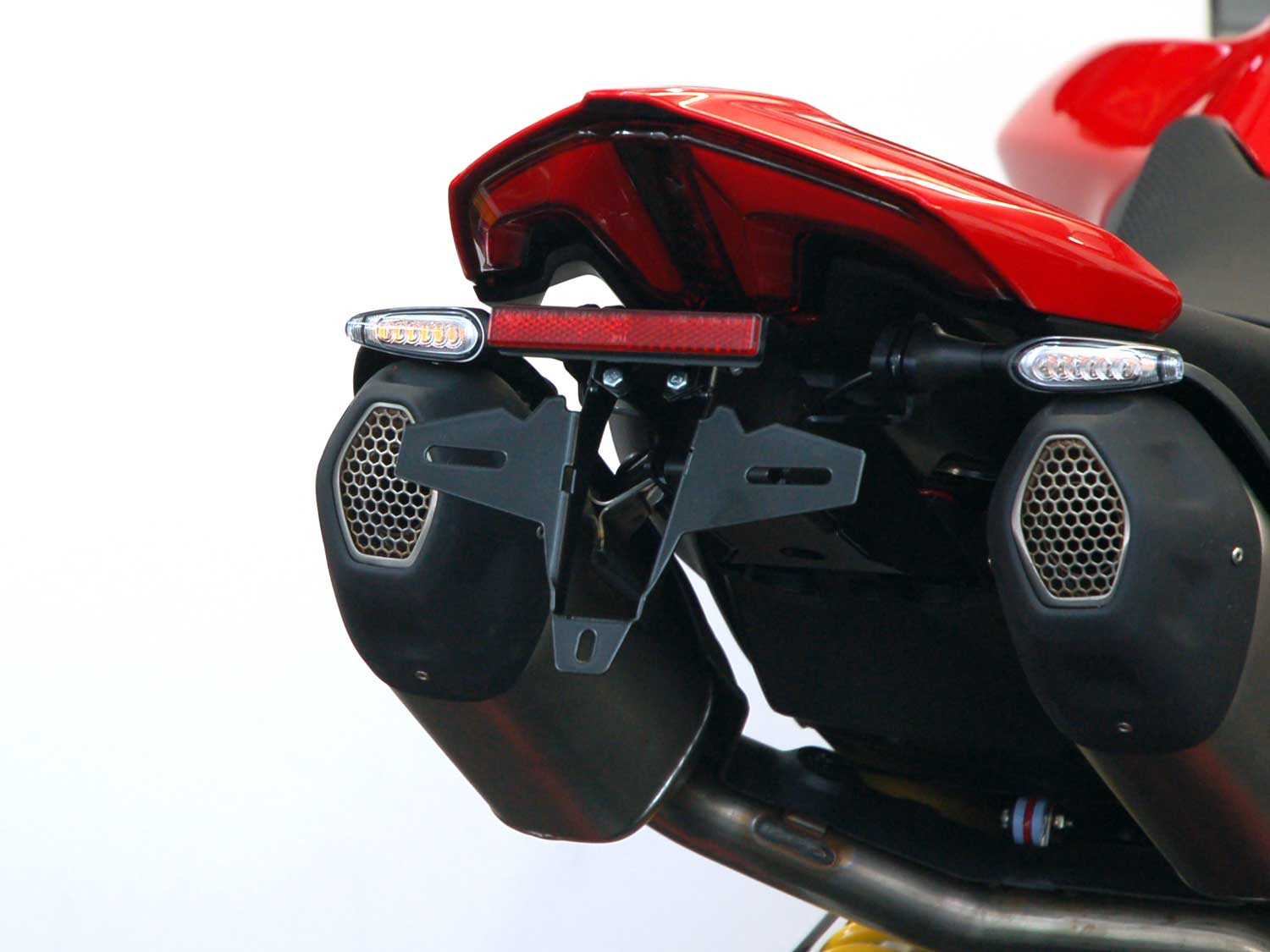 Portatarga IQ4 per Ducati Hypermotard V2 (2026-2027) per indicatori di direzione opzionali