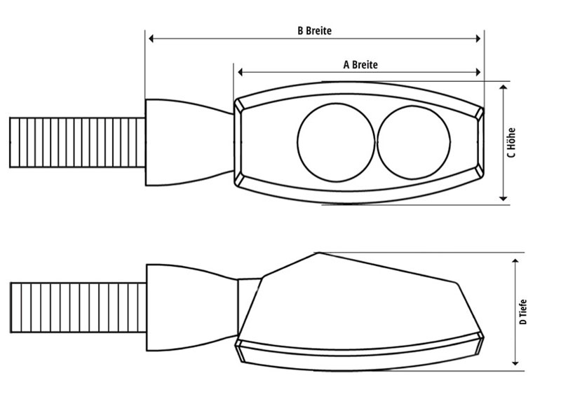 Indicatore con luce di posizione Scuro