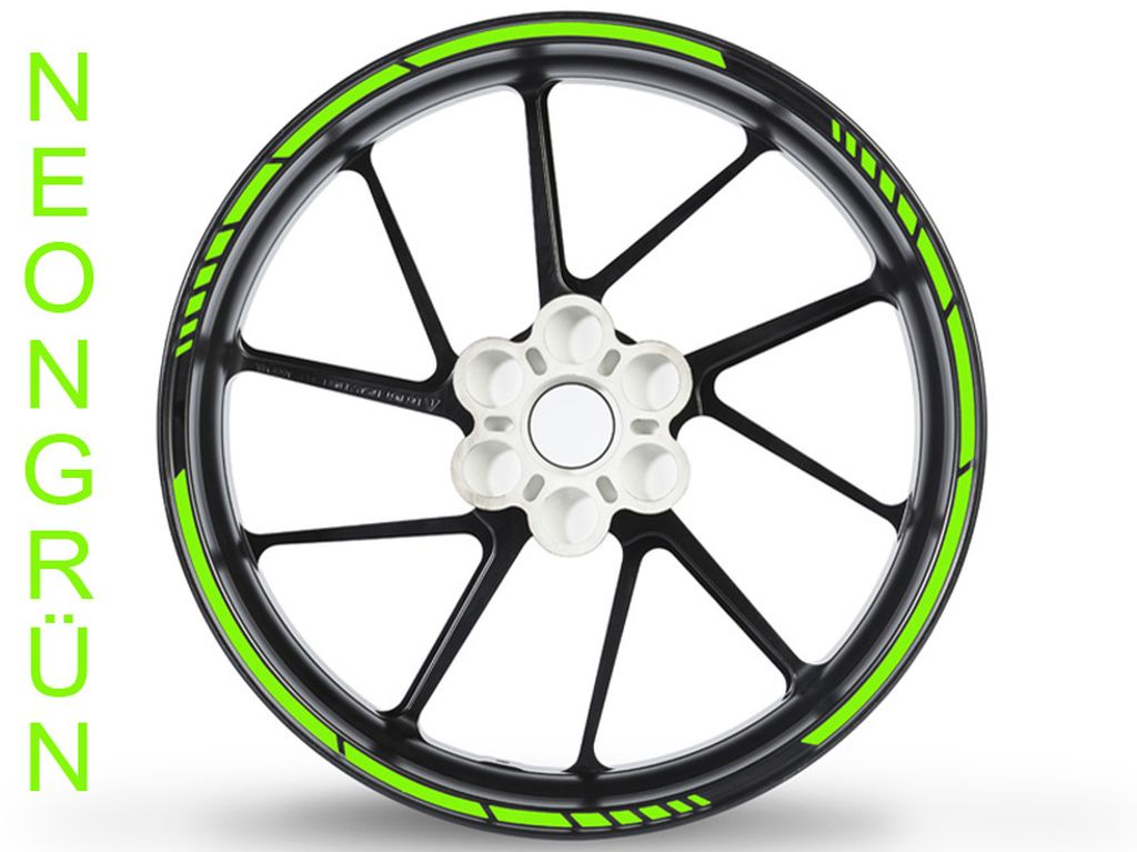Adesivo bordo cerchione GP Race colori neon verde neon