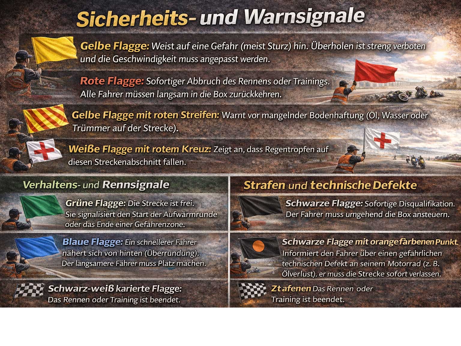 La tradición de las banderas en el motociclismo