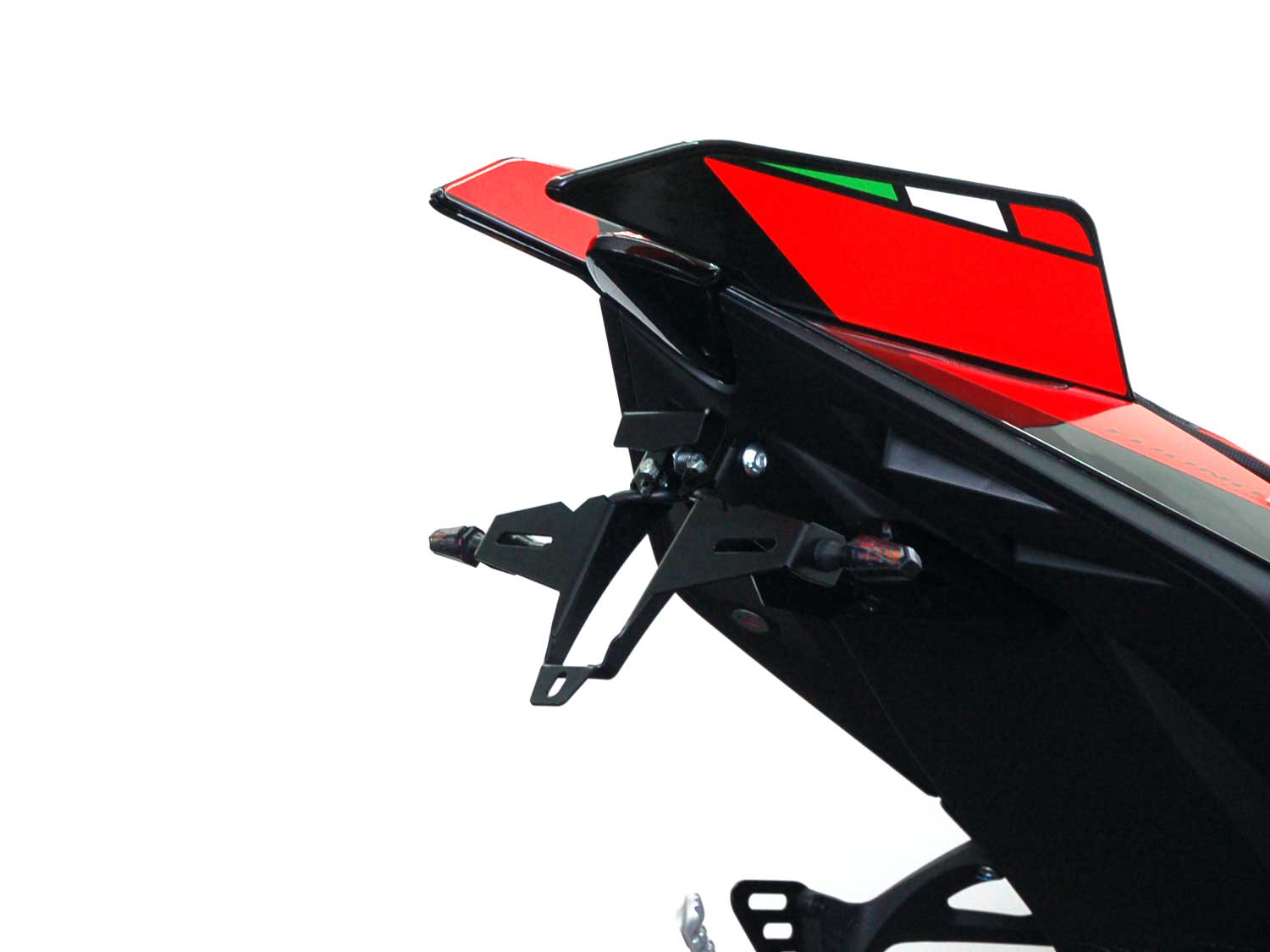 Portatarga IQ1 per Aprilia RSV4 | Tuono V4 (2025-2026) per indicatori di direzione accessori Portatarga IQ1 per Aprilia RSV4 | Tuono V4 (2025-2026) per indicatori di direzione accessori
