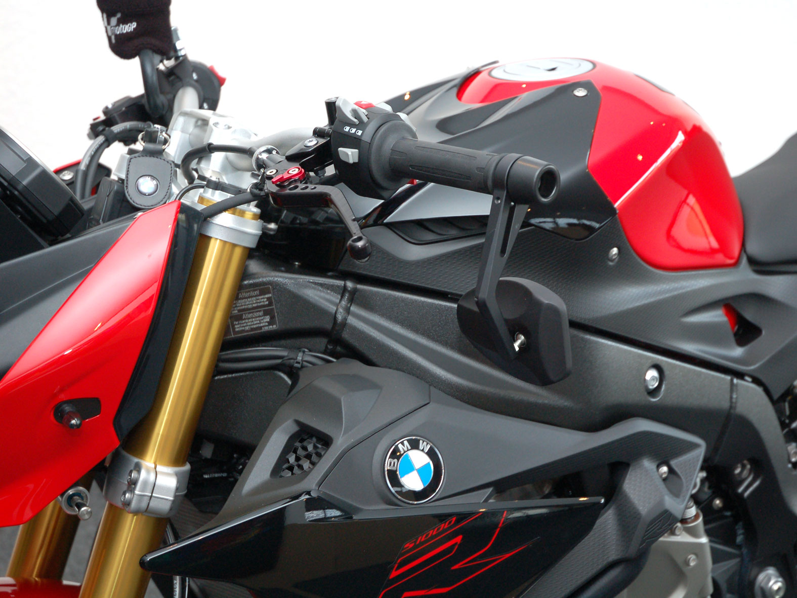 Specchio terminale del manubrio con peso per BMW S1000R Ferrara 2 Lenkerendenspiegel mit Lenkergewicht für BMW S1000R | M1000R (2021-2026) Ferrara 2