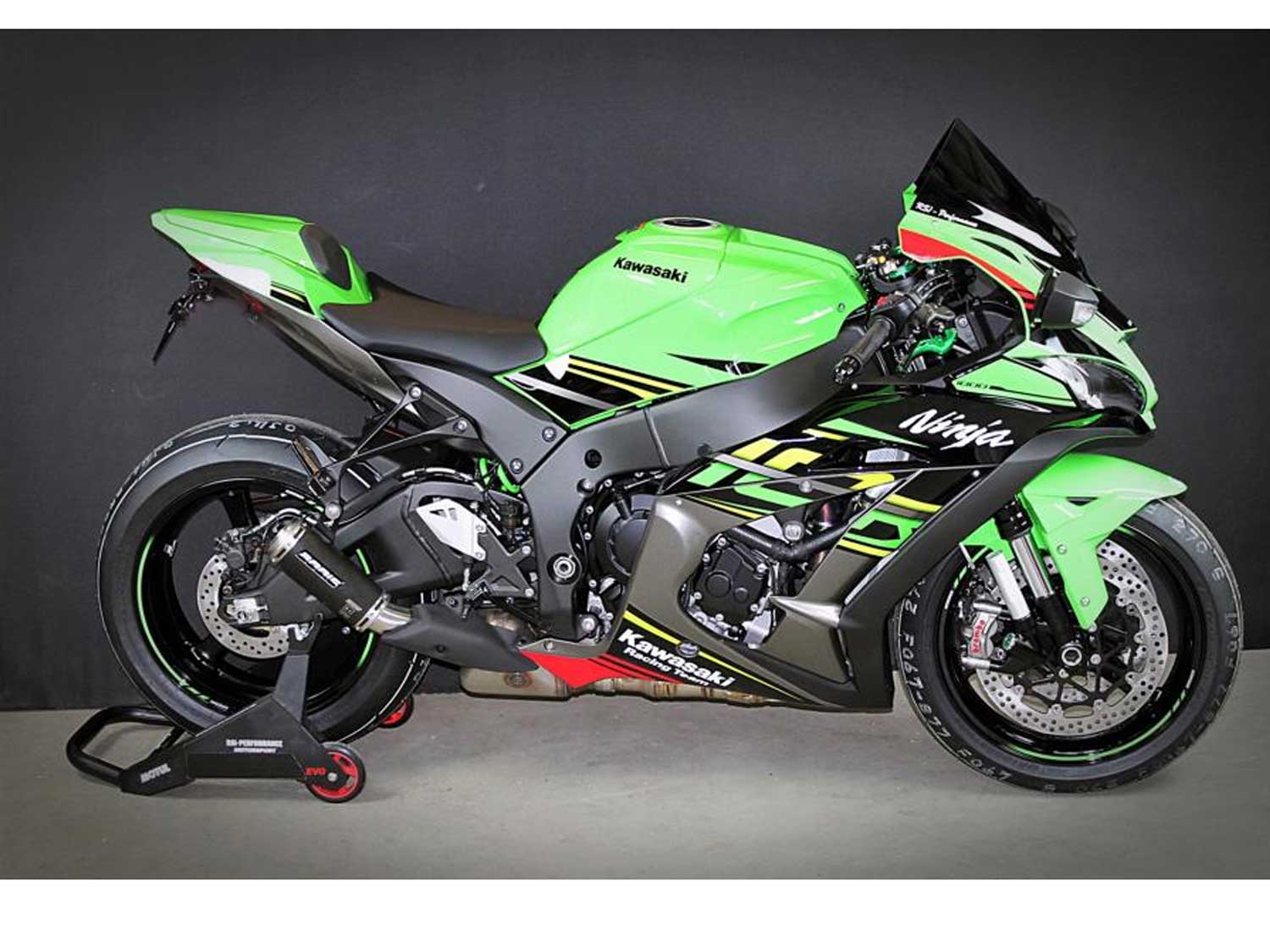 BODIS GPC-RS2 GEX f. Kawasaki Ninja ZX-10R (2019-2025) in acciaio inossidabile nero