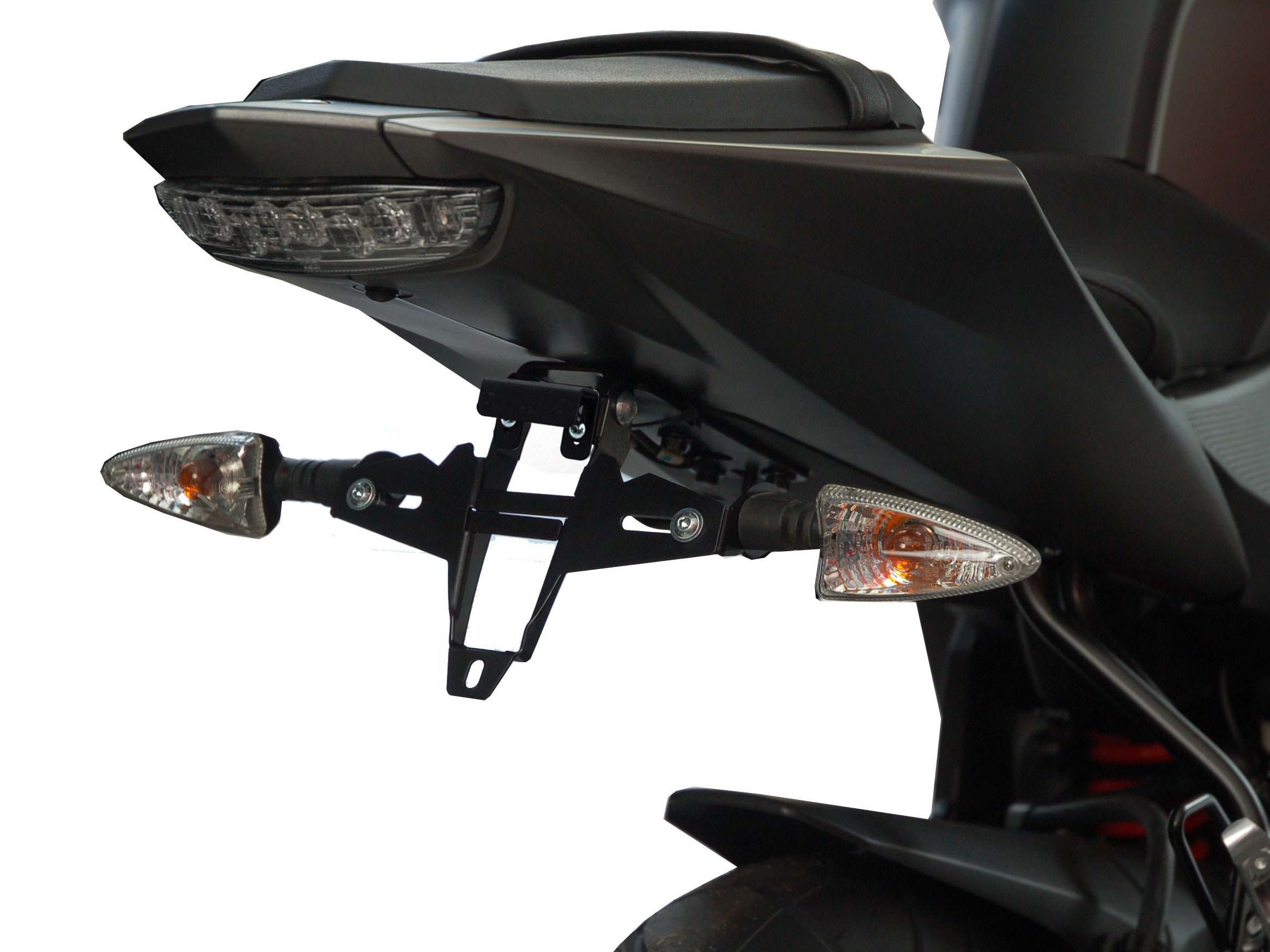 Porta targa IQ1 per Yamaha R125 (2008-2013) Kennzeichenhalter IQ1 für Yamaha R125 (2008-2013) für Originalblinker