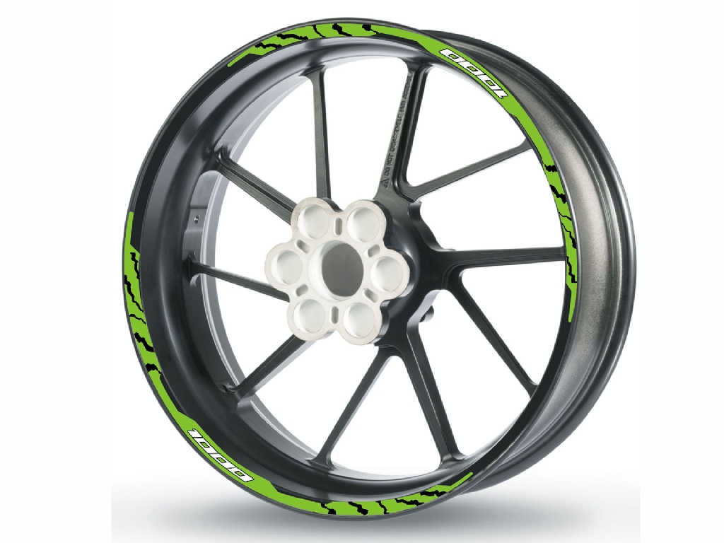 Adesivo per cerchioni TBRACE per 1000 cc verde Adesivo per cerchioni TBRACE per 1000 cc verde