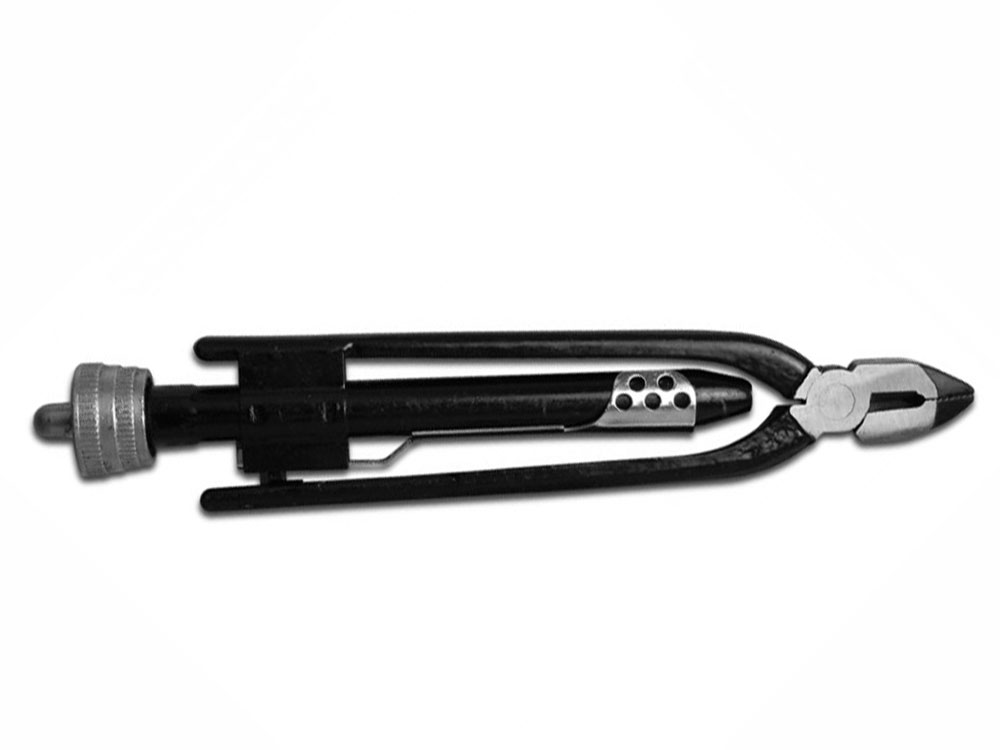 Pinza per torsione filo metallico, pinza, pinza per torsione filo metallico con molla, 200 mm, nera, - per spessori del filo metallico fino a 0,8 mm