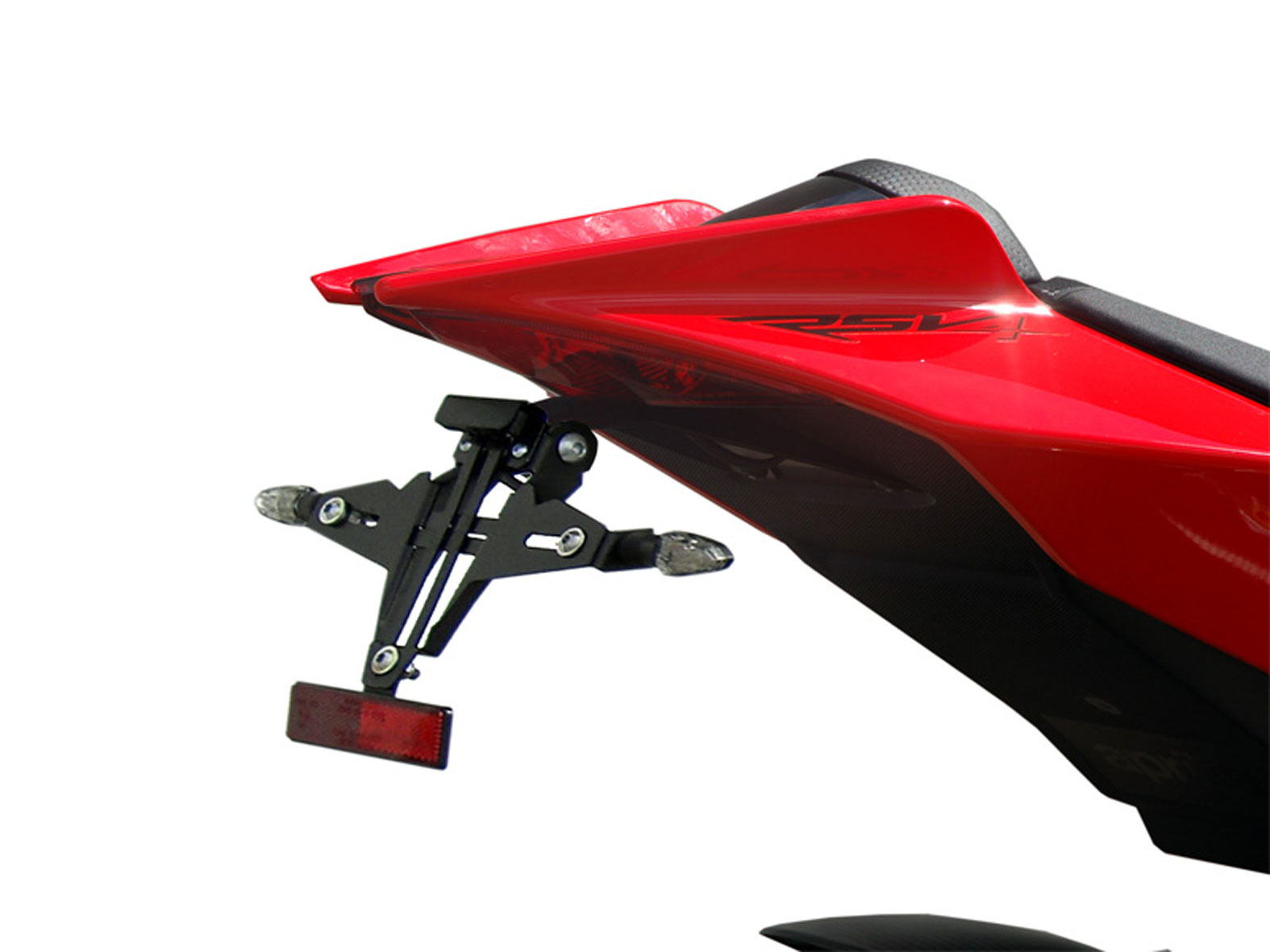 Portatarga IQ1 per Aprilia RS 125 | Tuono 125 (2011-2026) Portatarga IQ1 per Aprilia RSV4 | Tuono V4 (2021-2024) per indicatori di direzione originali