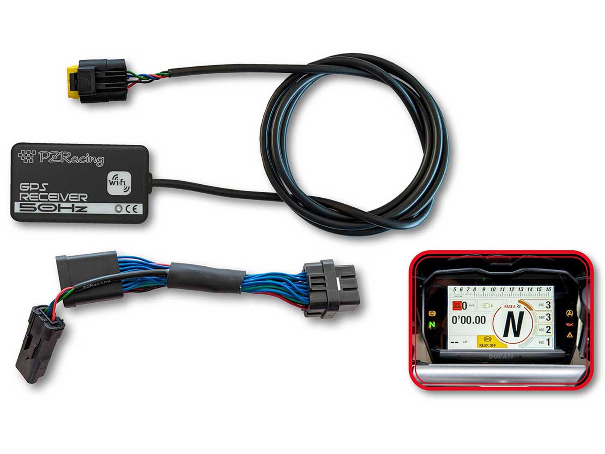 Ricevitore GPS Desmo-Tronic per laptimer nel cruscotto OEM per Ducati Panigale