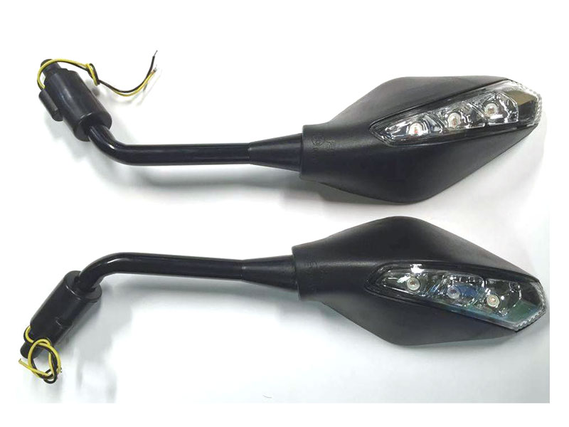 Specchio indicatore 7513-7514 per manubrio nero omologato E