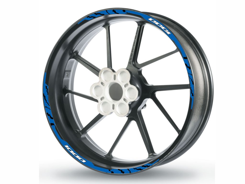 Adesivo per cerchioni TBRACE per 1000 cc blu Adesivo per cerchioni TBRACE per 1000 cc blu