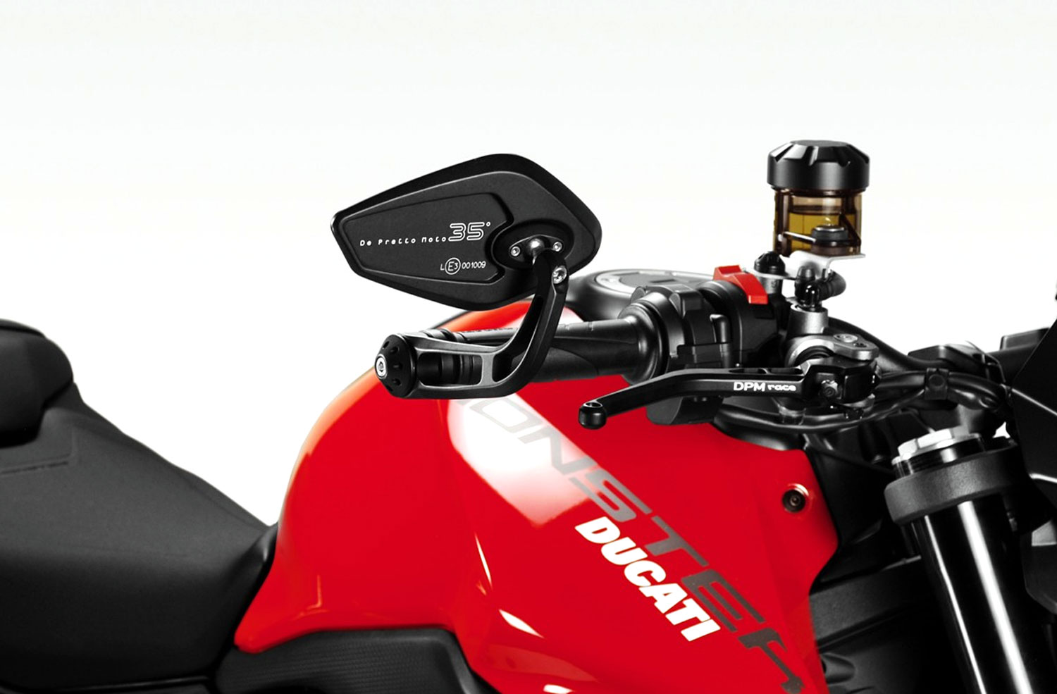 Specchio terminale Revenge SS con peso manubrio per Ducati Monster (2021-2025) Specchio terminale Revenge SS con peso manubrio per Ducati Monster (2021-2025)