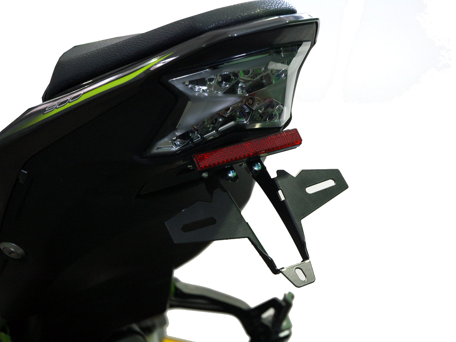 Porta targa IQ4 per Kawasaki Z900 (2017-202020) Kennzeichenhalter IQ4 für Kawasaki Z900 (2017-2024) für Originalblinker