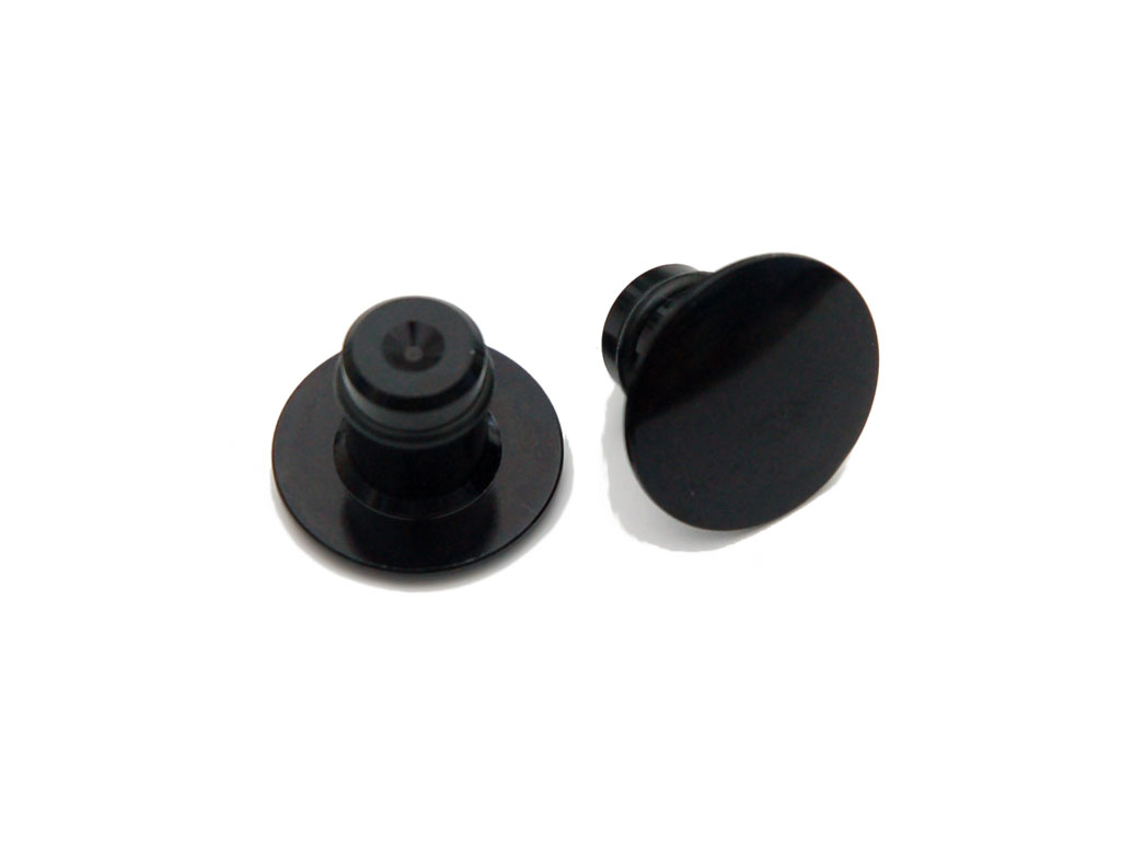 Tappi di copertura CNC per manubrio M10, nero Abdeckkappen CNC für Lenkerarmatur M10 schwarz 2 Stück