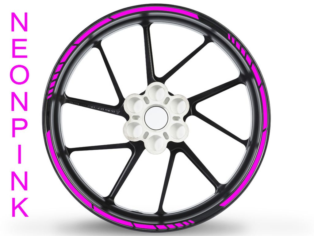 Adesivo bordo cerchione GP Race colori neon rosa neon Adesivo bordo cerchione GP Race colori neon rosa neon