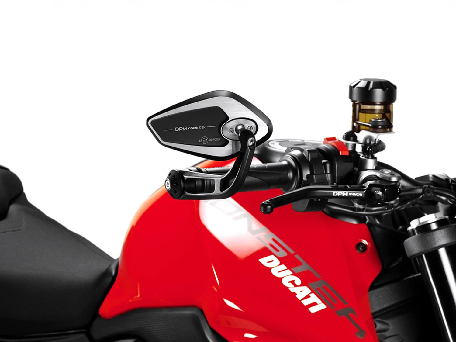 Specchio terminale Revenge SS EVO con peso manubrio per Ducati Monster (2021-2025) Specchio terminale Revenge SS EVO con peso manubrio per Ducati Monster (2021-2025)