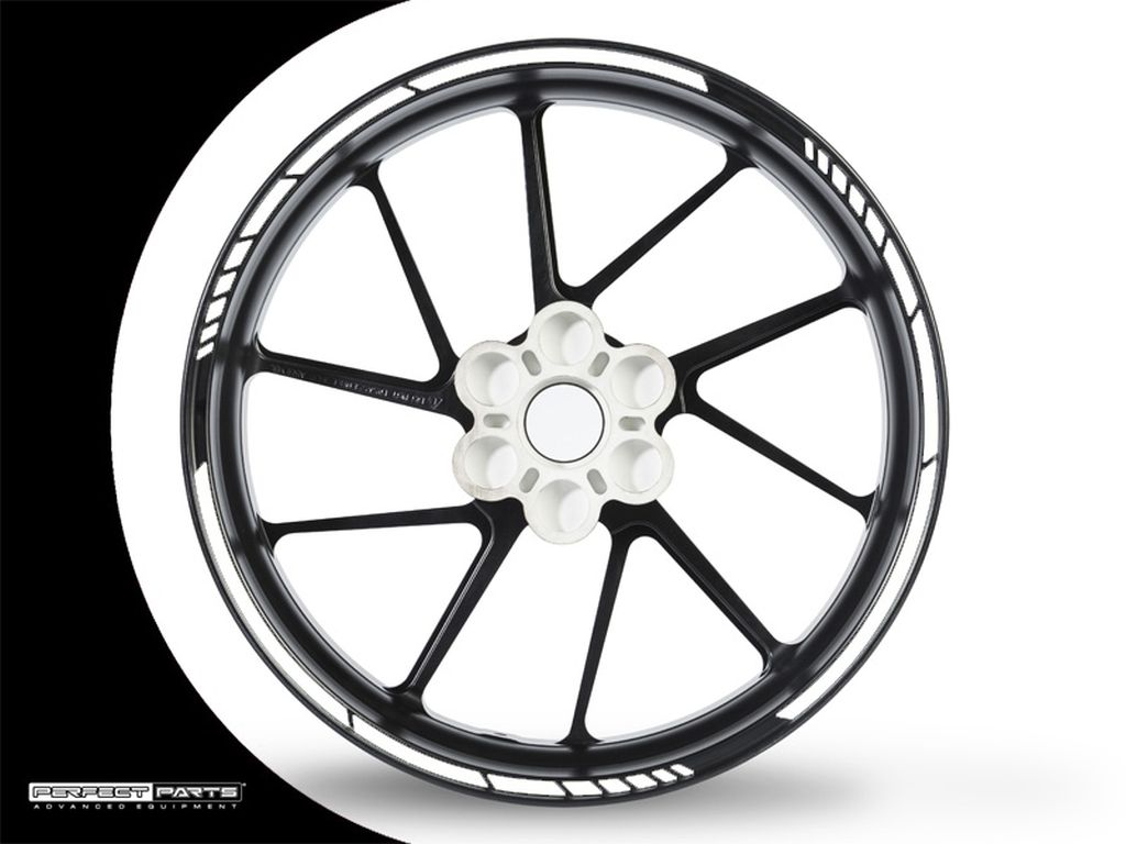 Adesivo bordo cerchio GP Race bianco