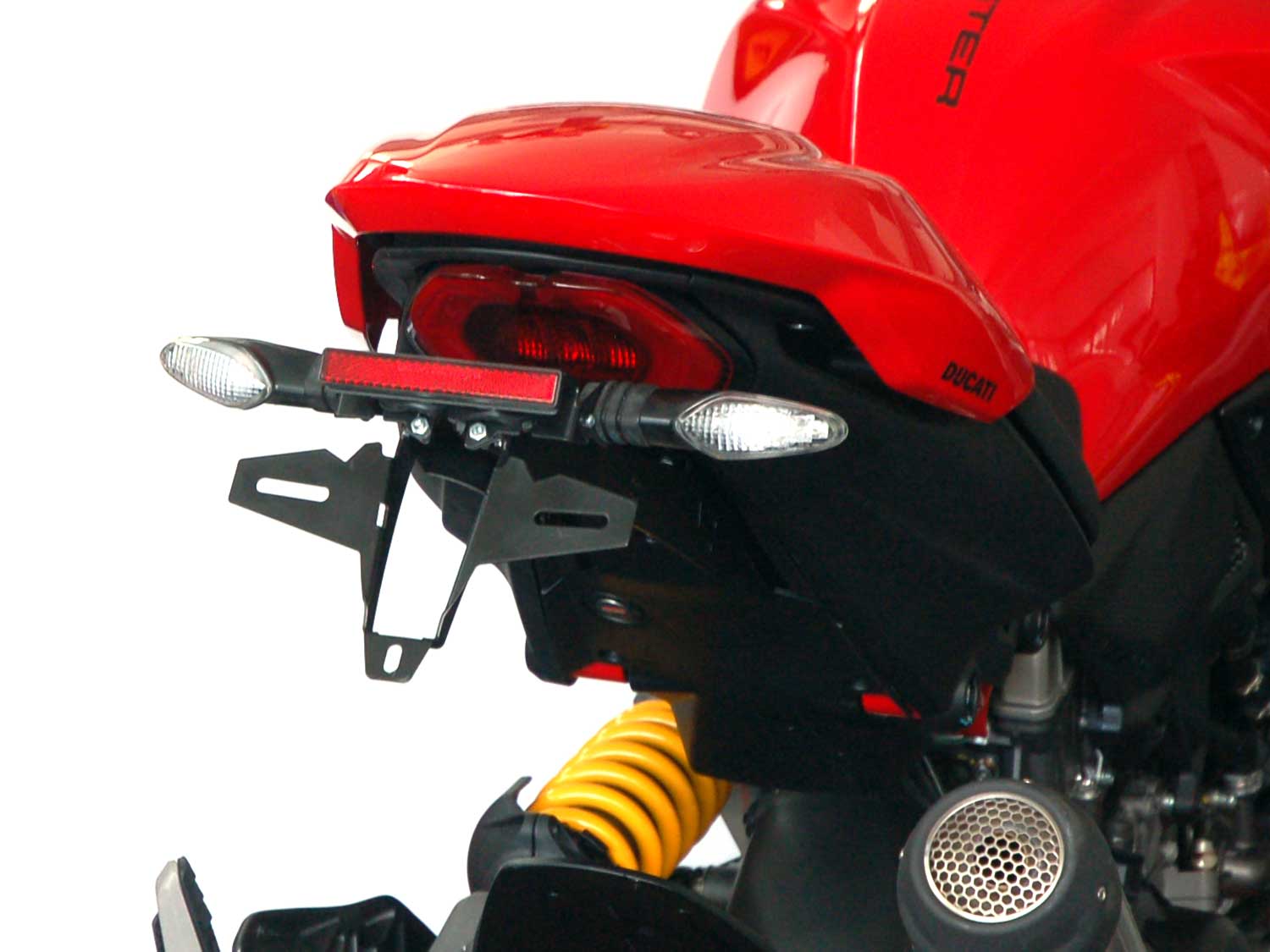 Portatarga IQ5 per Ducati Monster V2 (2026-2027) per indicatori di direzione opzionali
