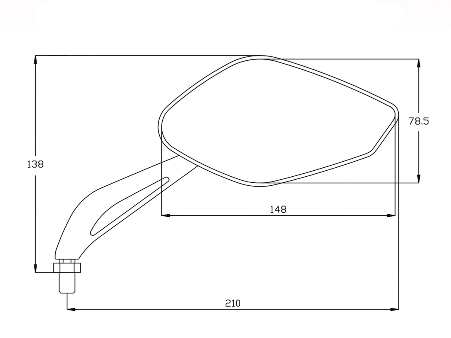 Specchio manubrio Revenge di DPM