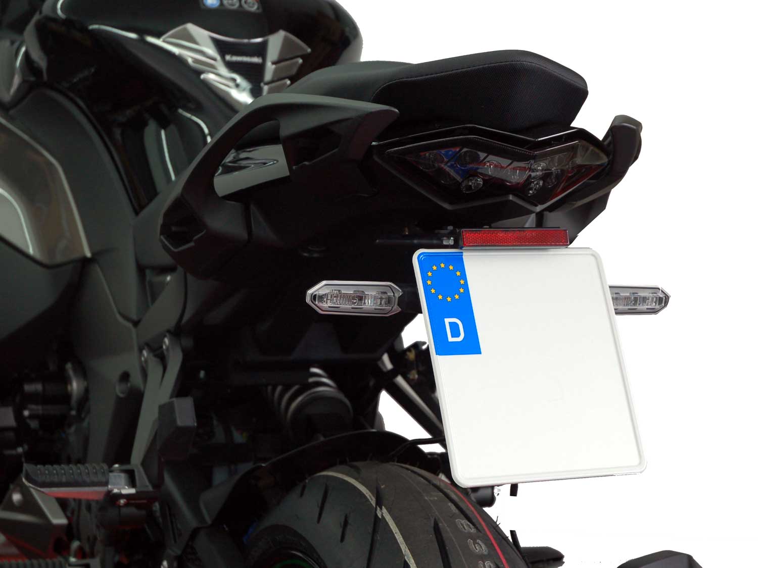 Portatarga IQ4 per Kawasaki Ninja 1000 SX | Ninja 1100 SX (2020-2026) (ZB) (D) Portatarga IQ4 per Kawasaki Z1000 SX Tourer (2014-2019) | Z1000 SX (2017-2019) (OB) (D)