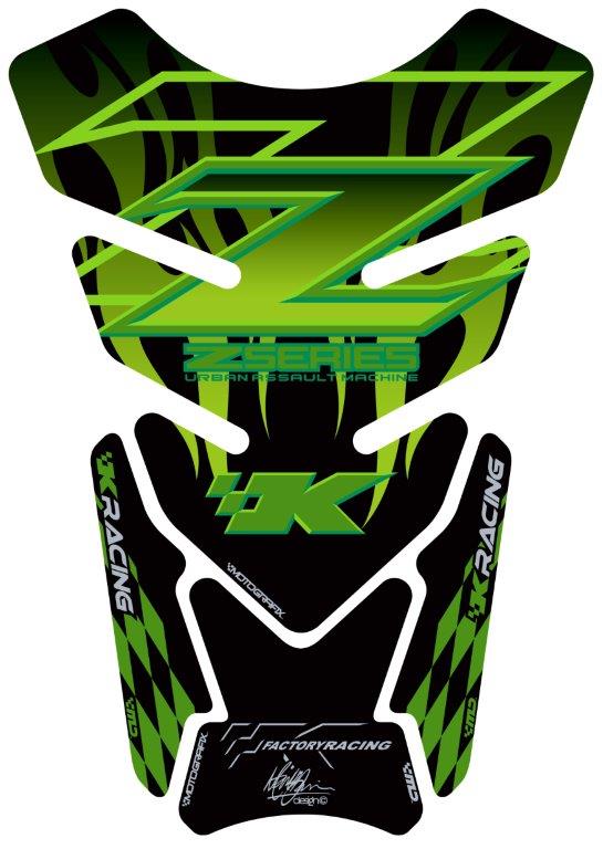 Kit Tankpad Autocollant Moto Vert Pour Kawasaki Z900 2023 - Protection Réservoir Graphique Premium