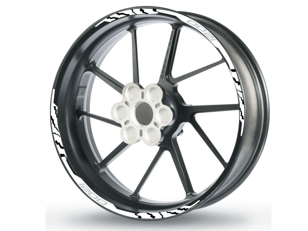 Adesivo per cerchioni TBRACE per 1200 cc bianco