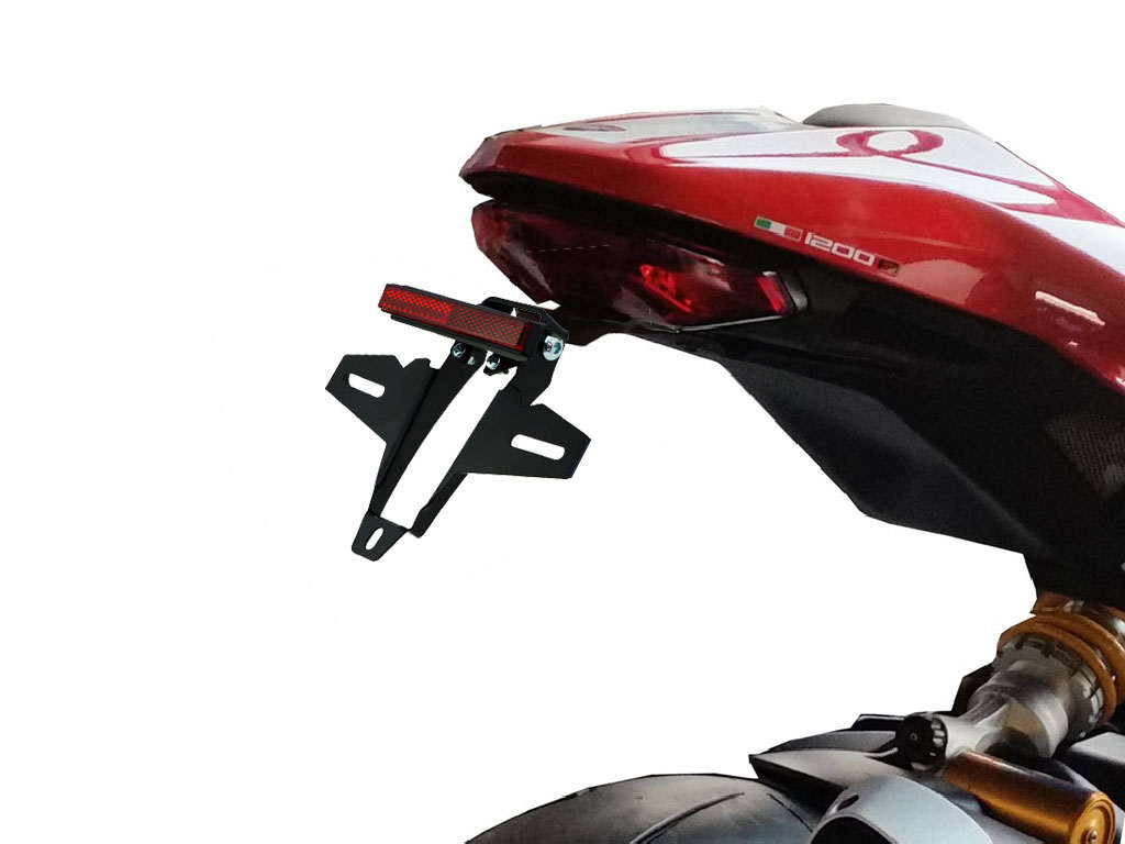 Porta targa IQ4 per Ducati Monster 1200 R (2016-2019) Kennzeichenhalter IQ4 für Ducati Monster 1200 R (2016-2019) für Originalblinker