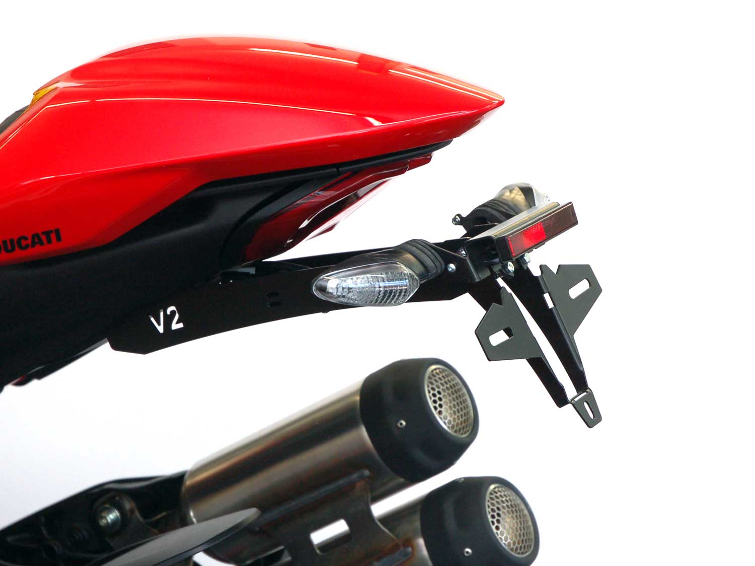 Portatarga IQ5 per Ducati Monster V2 (2026-2027) per indicatori di direzione opzionali