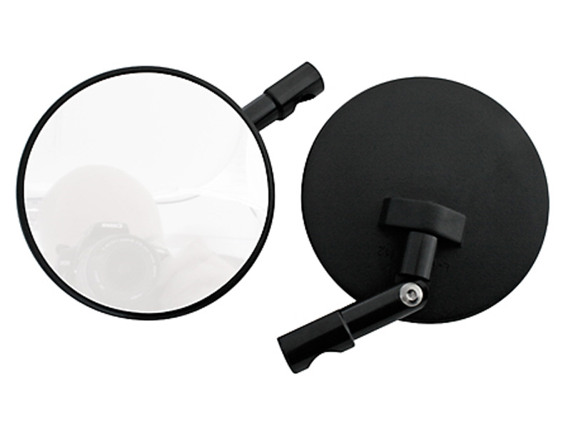 Specchiera a barra rotonda nera Braccio regolabile per specchio