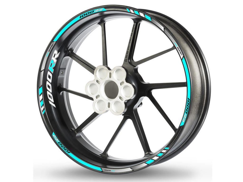 Adesivo per cerchi per BMW S1000RR | M1000RR azzurro-bianco Adesivo per cerchi per BMW S1000RR | M1000RR azzurro-bianco