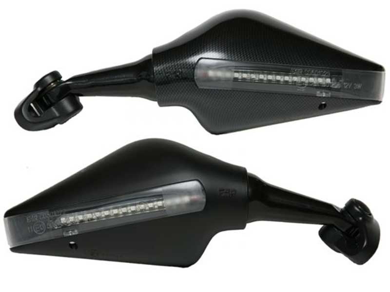 Specchio indicatore di direzione 6253-6254 distanza 28-50 mm nero