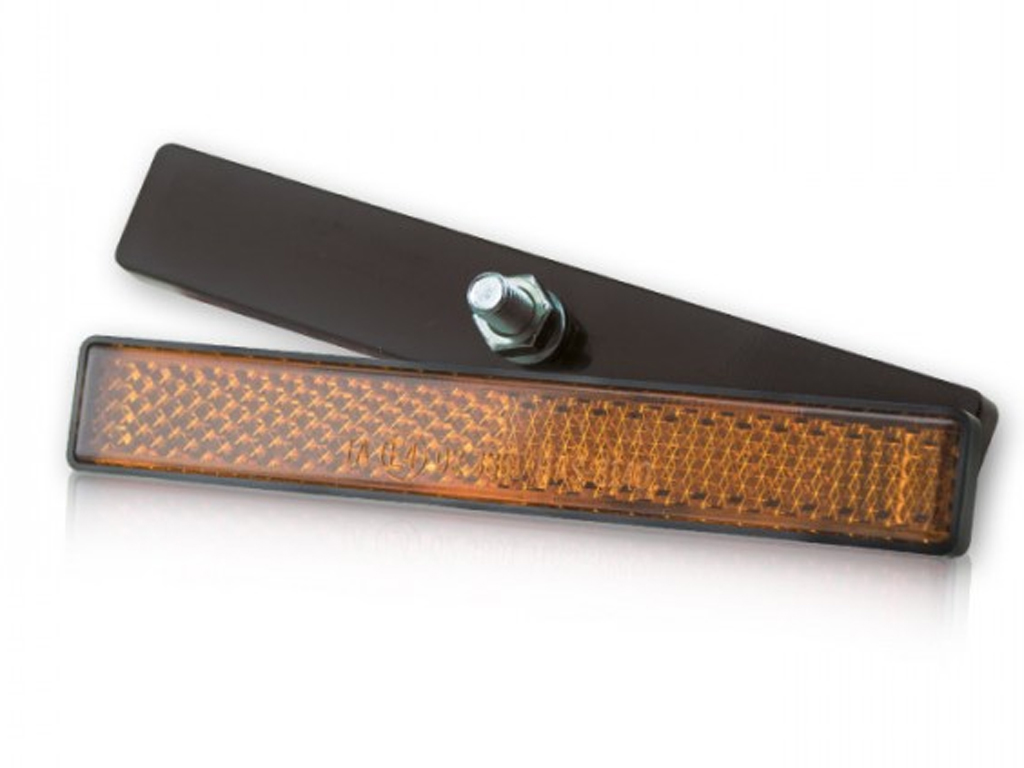 Striscia riflettente rettangolare gialla con bullone 5 MM Striscia riflettente rettangolare gialla con bullone 5 MM