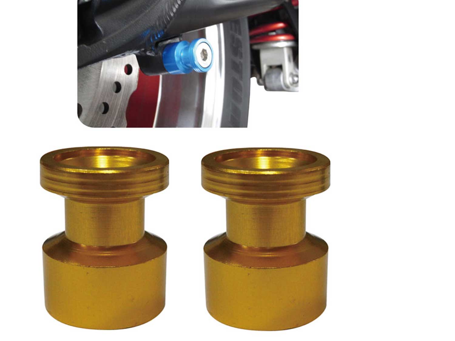Ständeraufnahme Schwingenadapter Bobbins M6 gold Ständeraufnahme Schwingenadapter Bobbins M6 gold