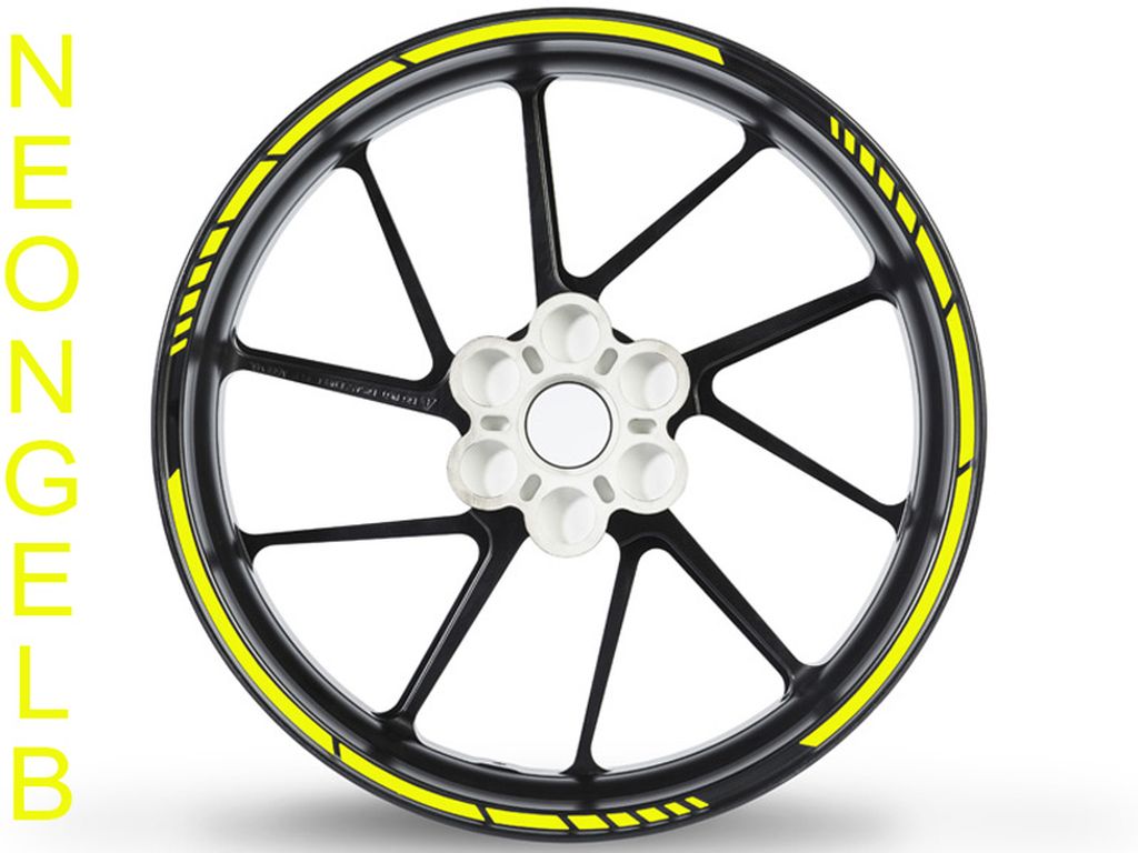 Adesivo bordo cerchio GP Race giallo neon Adesivo bordo cerchio GP Race giallo neon