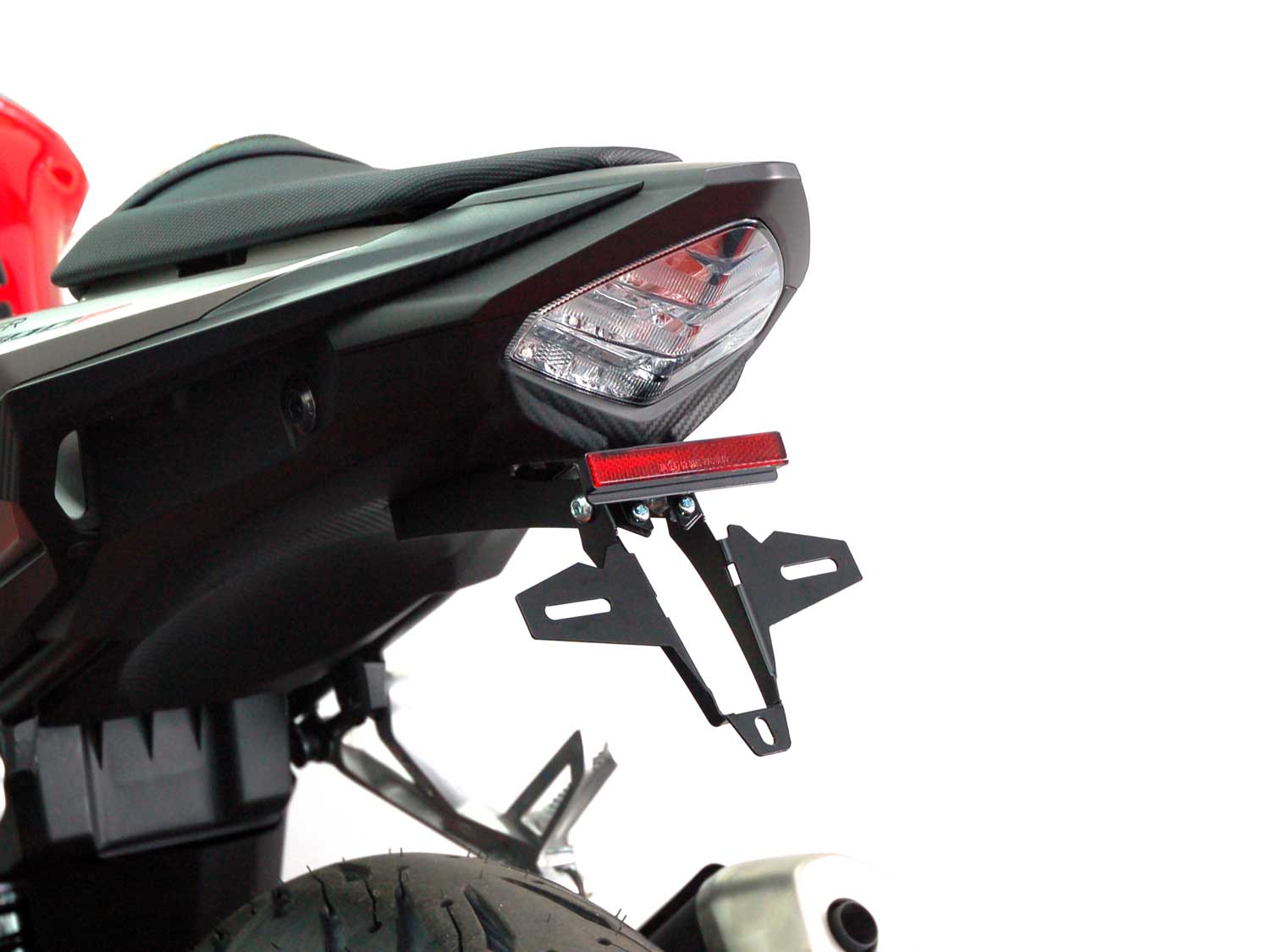 Porta targa IQ4 per Honda CB500F + CBR500R (2019-2026) Kennzeichenhalter IQ4 für Honda CB500F | CBR500R (2019-2025) für Originalblinker