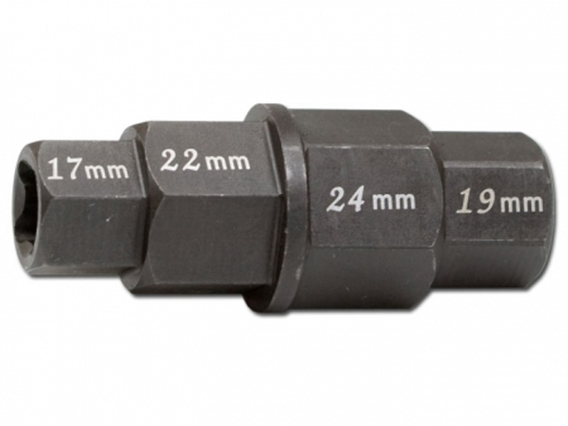 Presa esagonale 4 in1 17192224 mm Acciaio 38\" Presa di collegamento Presa esagonale 4 in1 17192224 mm Acciaio 38\" Presa di collegamento